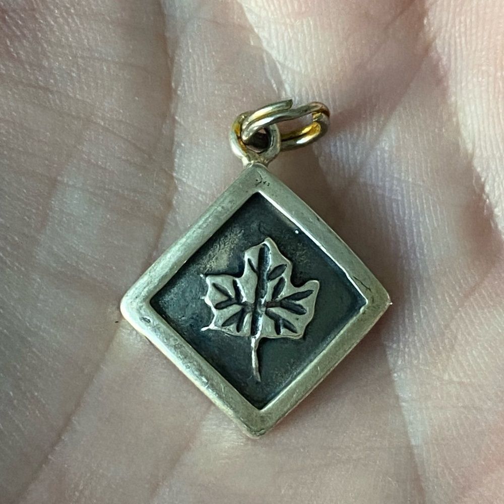 Vintage Sterling Silver Framed Maple Leaf